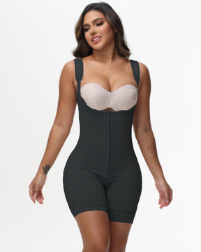 Damen Fajas Colombianas Stage 2 offenem Busen Hoher Kompression Shapewear Body