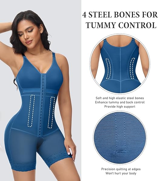 Damen Bauchkontrolle Fajas Colombianas Nach Operationen Ganzkörper Po-Lifter Body Shaper