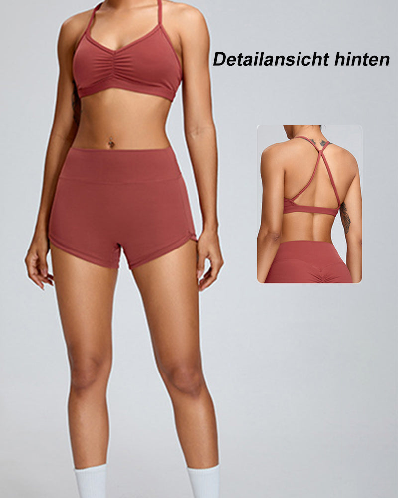 Nahtlose Hüfthebende Sport Yoga Shorts