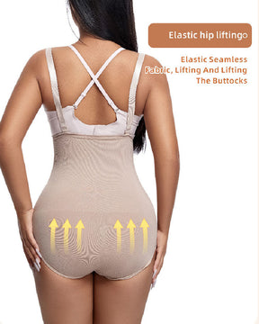 Damen Bauchkontrolle Verstellbare Schnalle Vorne Offen Brust Shapewear