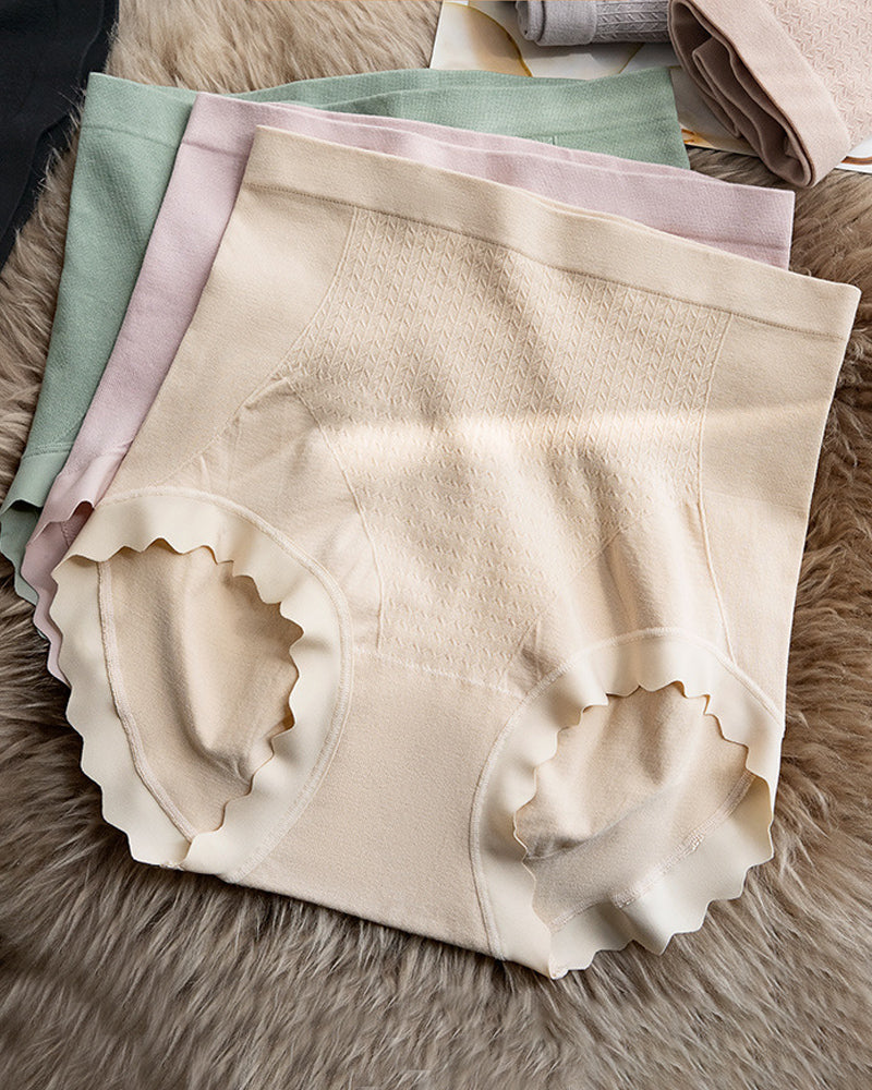 Damen hoher Taille Antibakteriell im Schritt Slips Stretch Vollständiger Abdeckung Unterwäsche