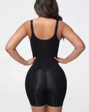 Nahtloser Glättender Bodysuit Offener Brust Bauchweg Shapewear