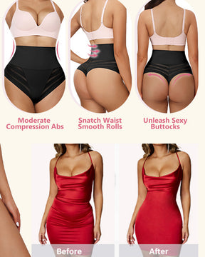 Damen Sexy Mittelhohe Einzigartiger Spitzen Tanga Body Shaper Nahtlose Miederhöschen