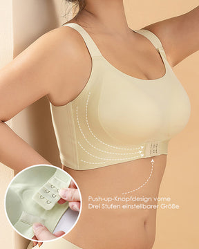 Damen Nahtlose Breite Träger Bügelloses Tube Top Minimizer Vorderverschluss BH