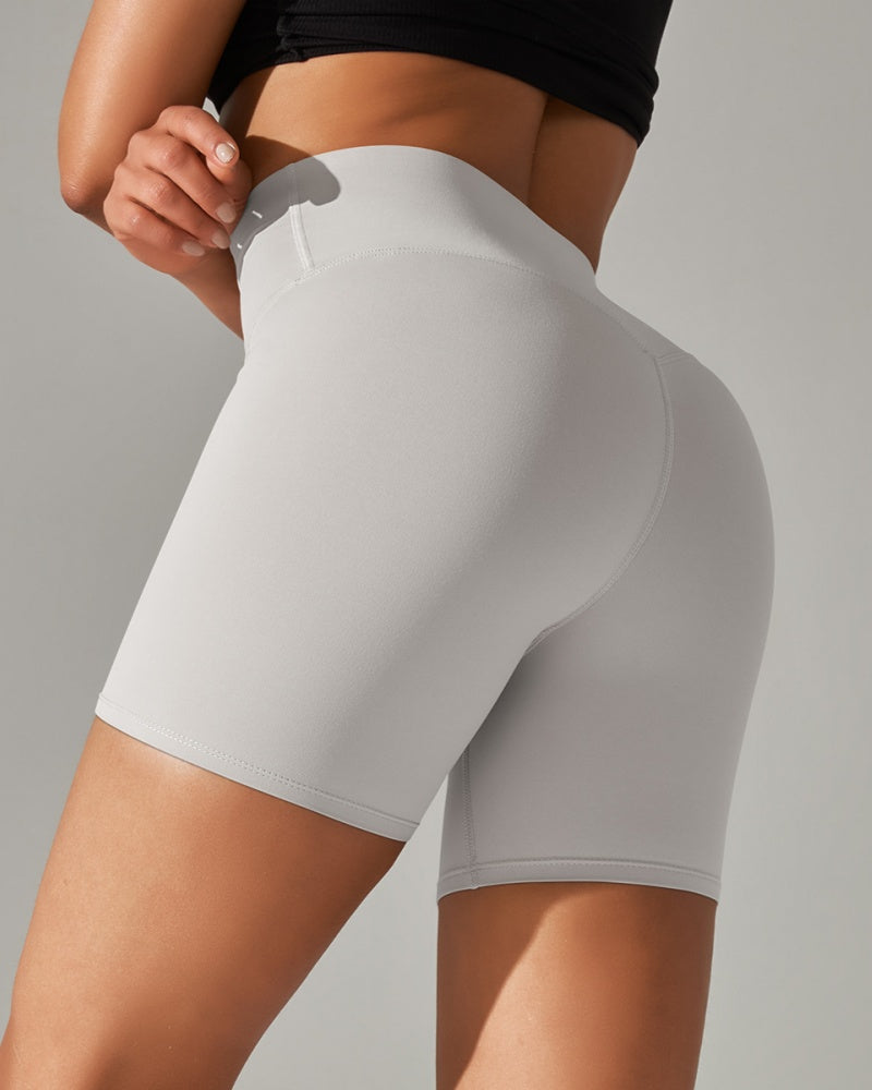 Enge Stretch Yoga Shorts mit Hoher Taille