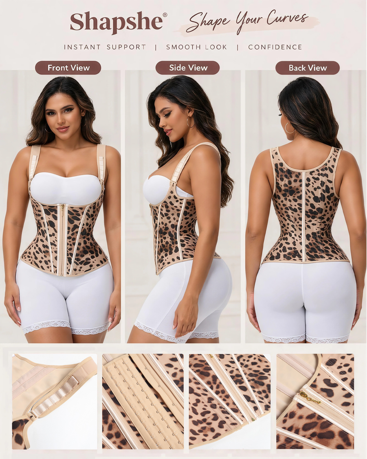 Shapshe® Fajas Steel Boned Tummy Control Waist Trainer