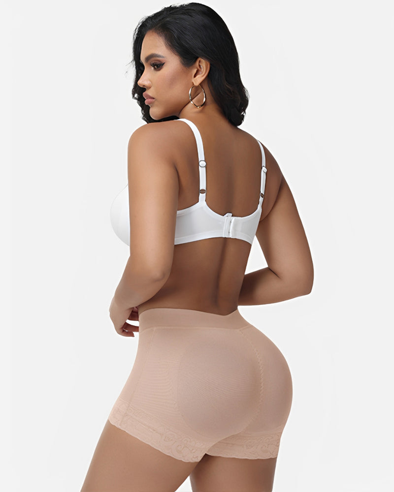 Shapshe®Nahtlose Transparente Mesh Shorts mit Niedriger Taille zur Po Lift Formung