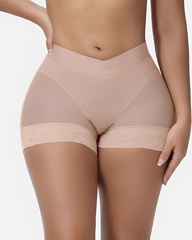 Shapshe®Nahtlose Transparente Mesh Shorts mit Niedriger Taille zur Po Lift Formung
