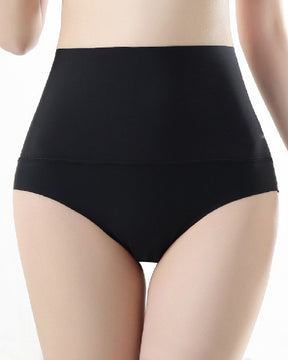 Damen Hoher Taille Eisseide Shape Unterwäsche Bauchweg Nahtlos Figurformender Slips