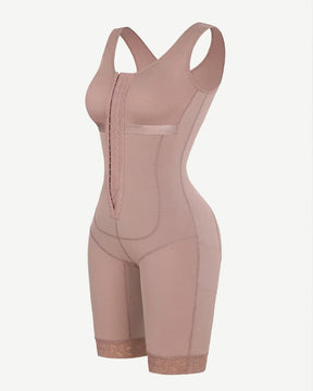 Ganzkörper Bauchweg Shapewear mit Haken und Ösen und fester Kompression