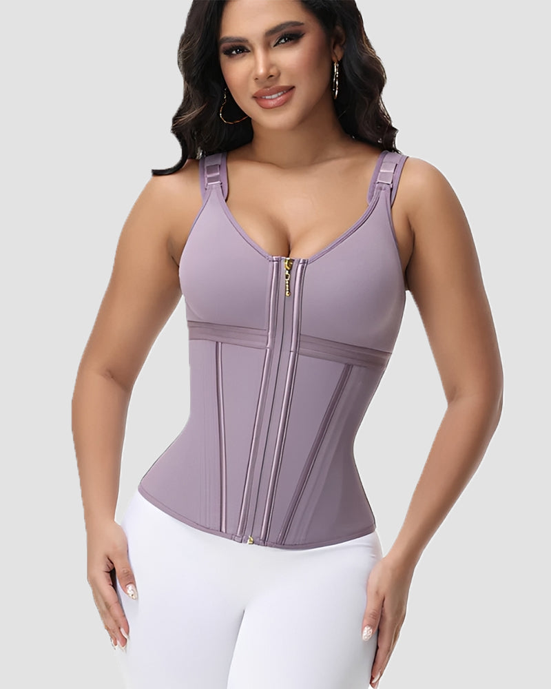 Shapshe® Boned Latex Waist Trainer Vest with Built-in Bra