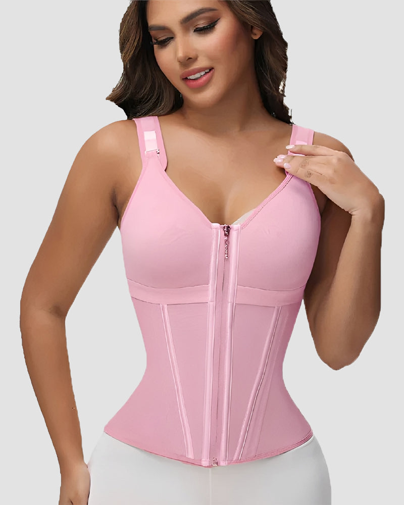 Shapshe® Boned Latex Waist Trainer Vest with Built-in Bra