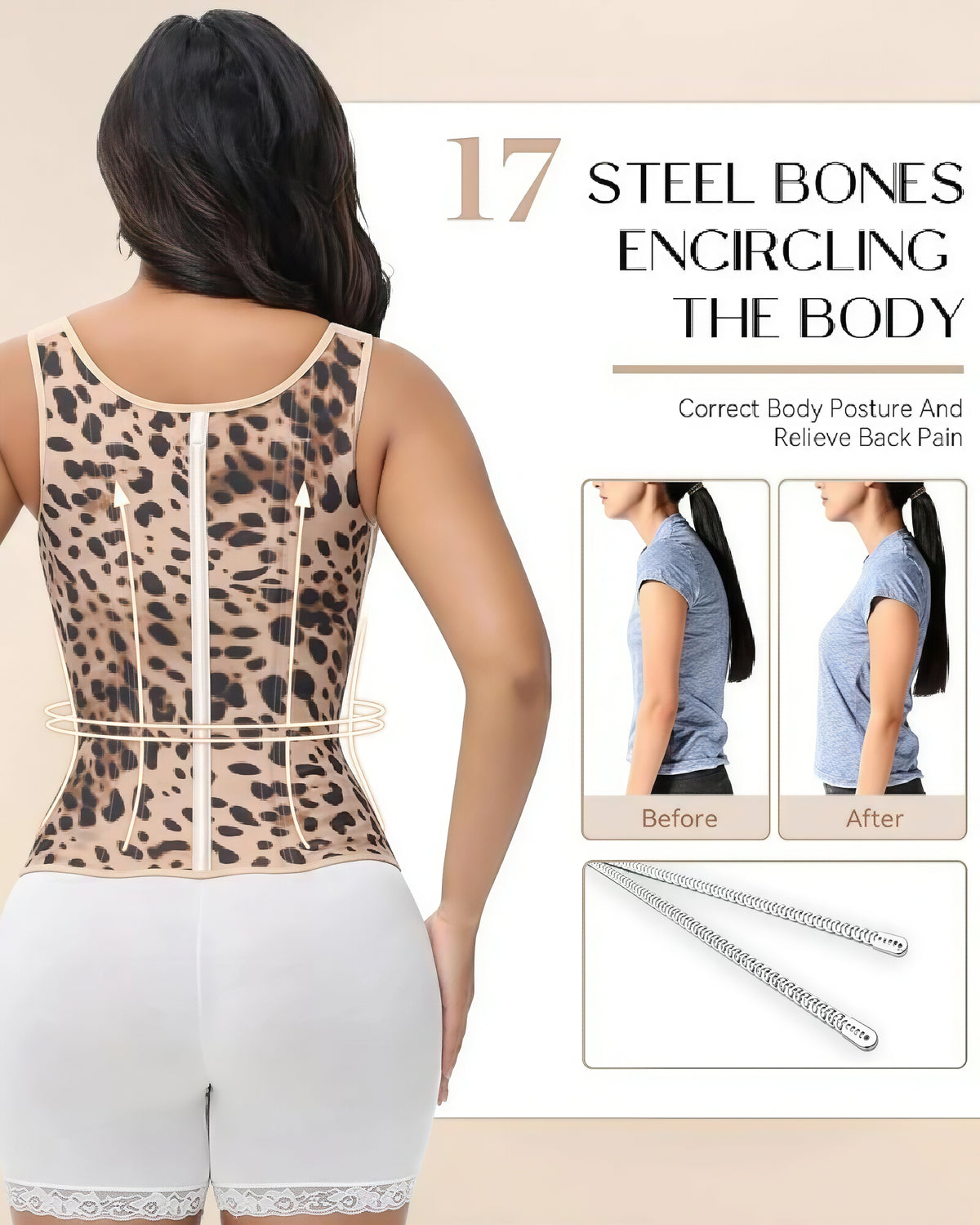 Shapshe® Fajas Colombianas Waist Trainer with Built-in Bra