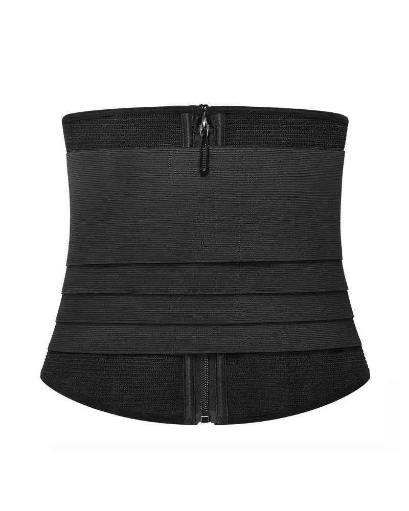 Abnehmbarer Riemen Reißverschluss Sport Taillentrainer Shapewear Wickel Gürtel