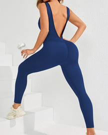 Einteiliger Jumpsuit mit Tiefem V-Ausschnitt Elastische Strumpfhose Schnelltrocknende Yoga-Kleidung