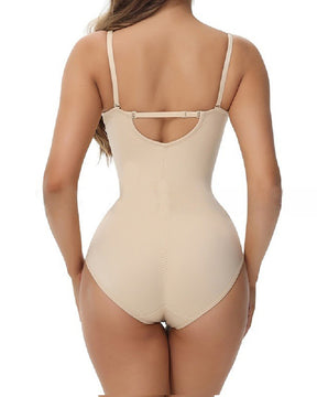 Spitze Tiefem V-Ausschnitt Push-Up Bodysuit Bauchweg Shapewear