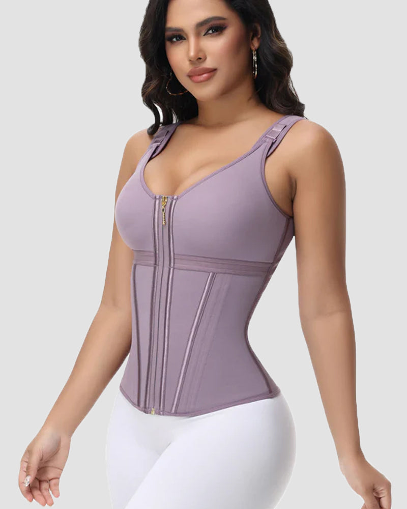 Shapshe® Boned Latex Waist Trainer Vest with Built-in Bra