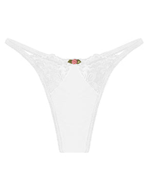 Sexy Spitzen Elastischer Tanga Niedriger Taille Blumendekor Bikini Höschen