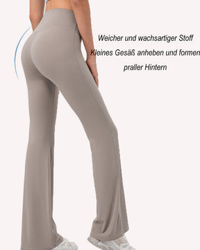 Hohe Taille Hip Lift Ausgestellte Yoga Hosen Sport