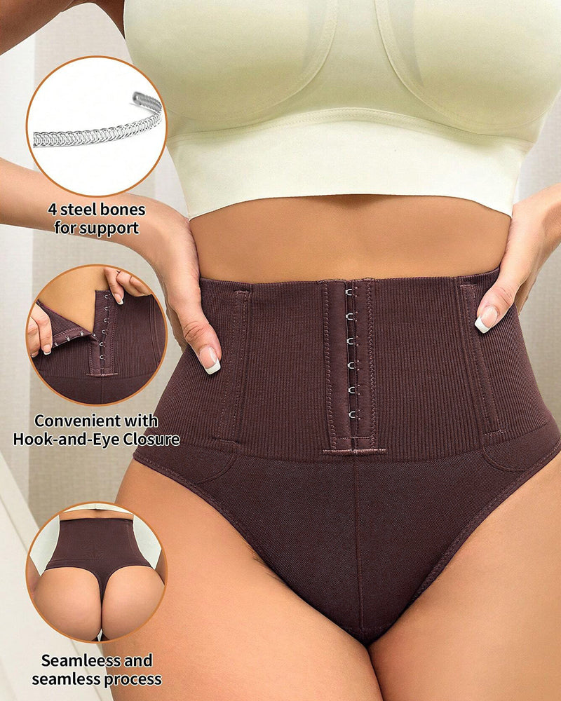 Hoher Taille Nahtlose Einreihige Shaping Tanga Bauchweg Shapewear Höschen