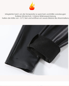 Enge Hüfthebende Lederhose aus Samt für Damen mit Hoher Taille