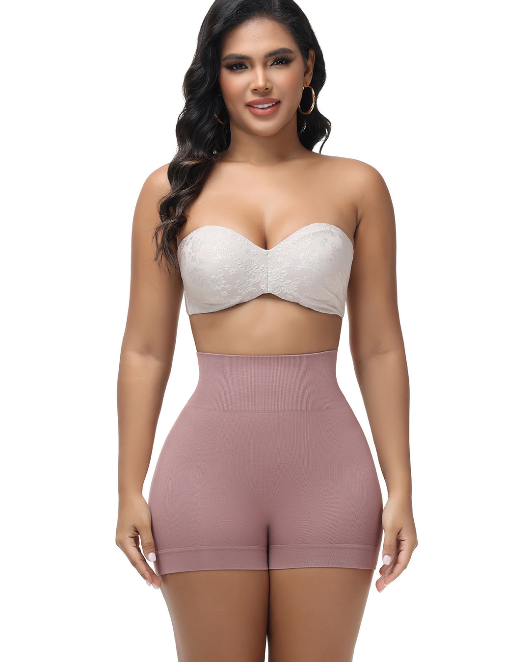 Shapshe® Damen Nahtlose Po-Lift Figurformende Shorts Glatte Anti-Roll Shapewear Shorts