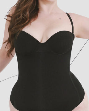 Push-Up Schnürung Rücken Korsett Shapewear Body Mit Abnehmbaren Trägern(Vorverkauf)