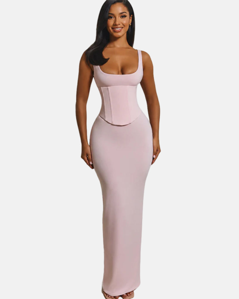 Hourglass Figure Body Shaper The Corset Maxi Dress Two-Piece Set