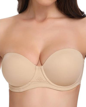 Nude Trägerloser Push up Bügel BH Multiway Contour Große Größen