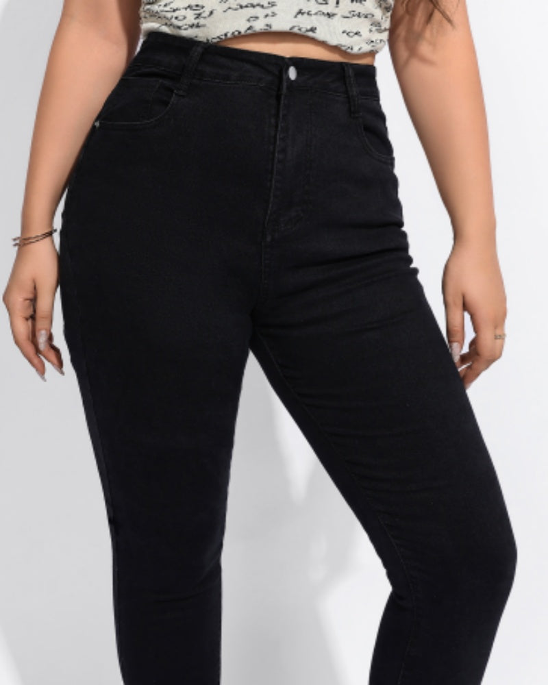 High Waist Slim Fit Skinny Jeans für Damen mit Elastizität