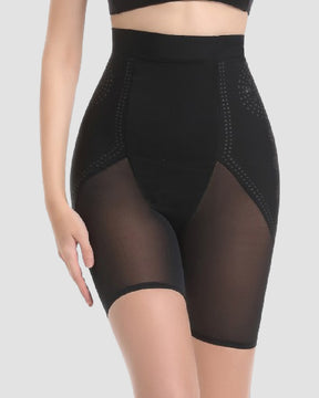 Nahtlose Atmungsaktive Mesh Shapewear Shorts Bauchweg Kompressions Boyshorts