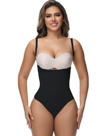 Nahtloser Bauchweg Tanga Body Shaper Hohe Taille Mieder Po-Lifter Bodysuit