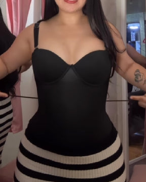 Push-Up Schnürung Rücken Korsett Shapewear Body Mit Abnehmbaren Trägern(Vorverkauf)