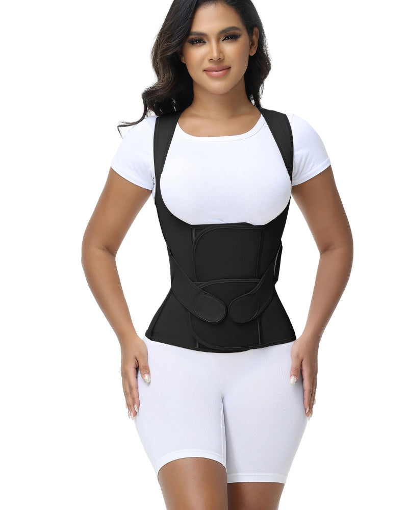 Shapshe® Fajas Colombianas Taillentrainer Haltungskorrekturkorsett mit Rückenstütze