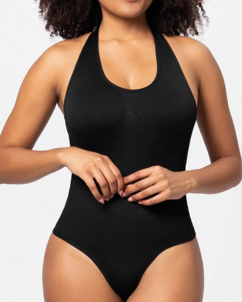 Figurformender Neckholder Tanga Bodysuit