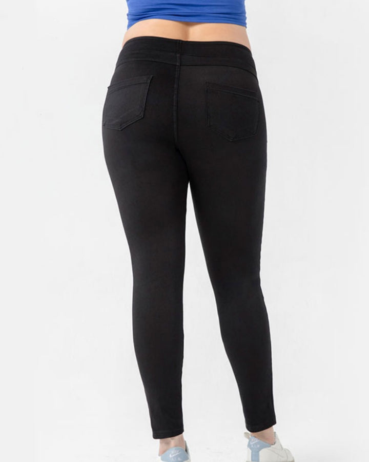 Doppel Tasche Yoga Jeans Hohe Taille Abnehmen Sport Atmungsaktiv
