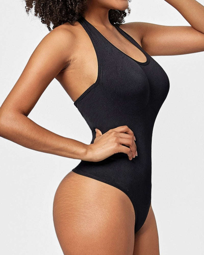 Figurformender Neckholder Tanga Bodysuit