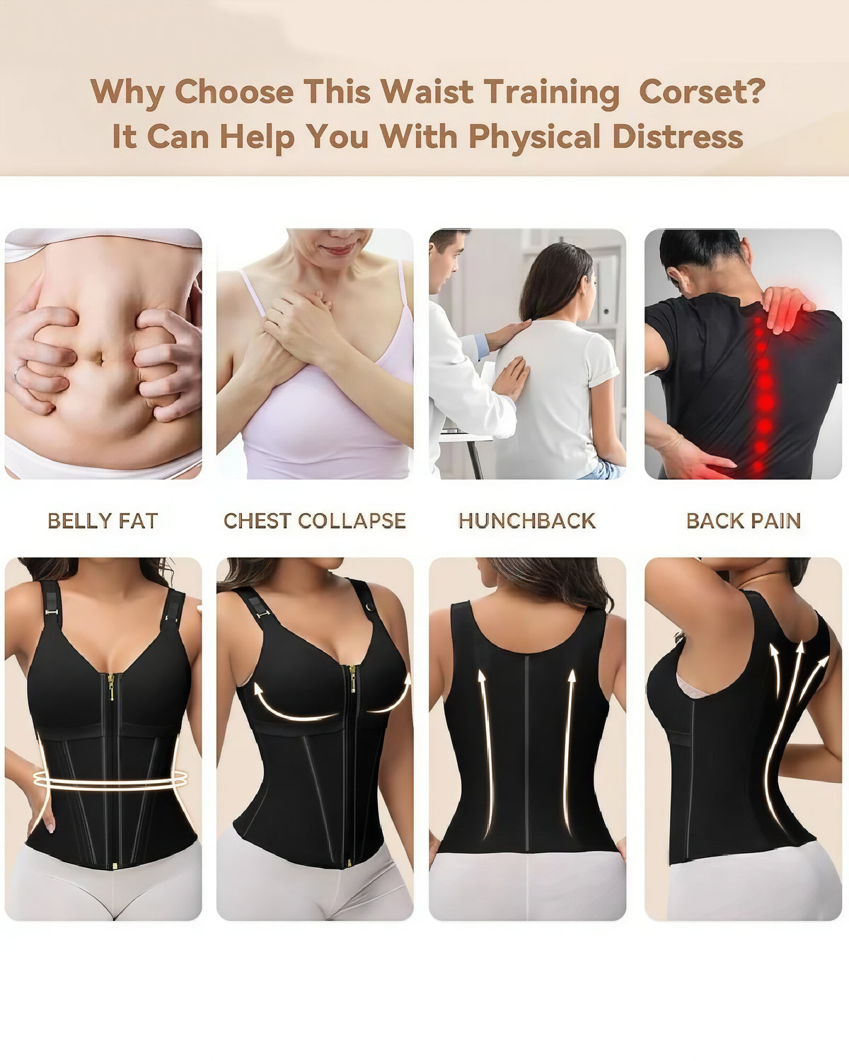 Shapshe® Fajas Colombianas Waist Trainer with Built-in Bra