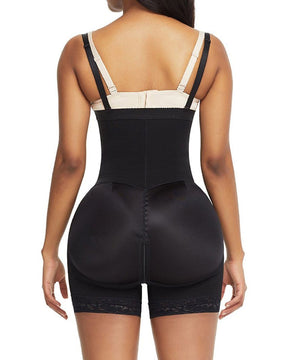 Abnehmbare Träger Seitlicher Reißverschluss Body Shaper Offene Brust Glatte Shapewear