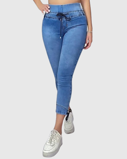 Shapshe® Damen Skinny Jeans mit elastischem Bund und mittlerer Elastizität und hoher Taille