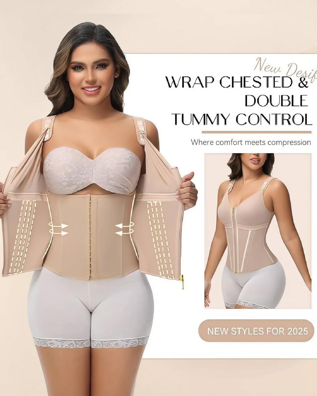 Shapshe® Fajas Colombianas Waist Trainer with Built-in Bra