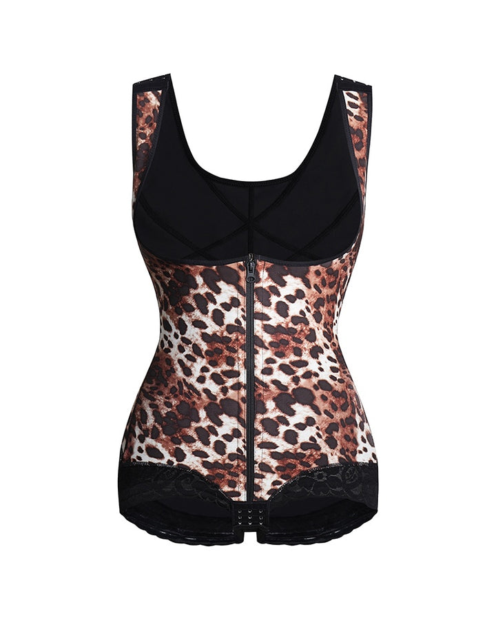 Shapshe® Leopard High Compression Fajas Colombianas Offene Brust Bauchkontrolle Body Shaper (Vorverkauf)