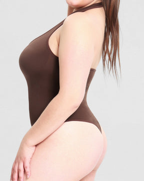 Figurformender Neckholder Tanga Bodysuit