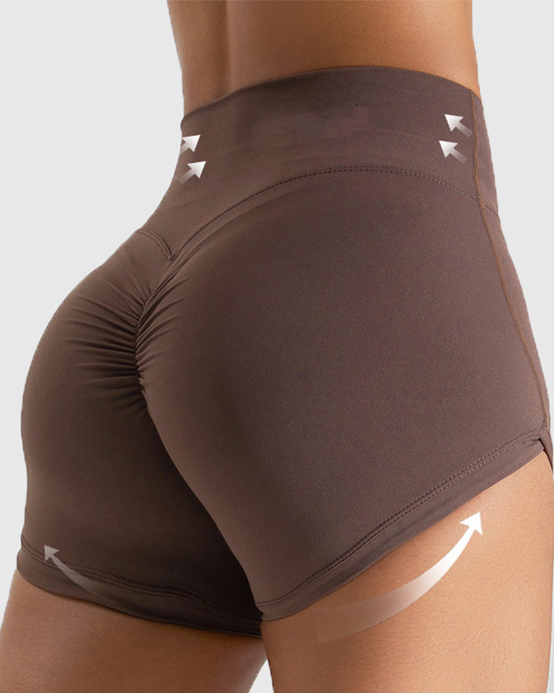 Nahtlose Hüfthebende Sport Yoga Shorts