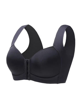 Damen Komfort Lift Frontverschluss Nahtlose Push-Up Drahtlos Ohne Bügel Breite Träger BH