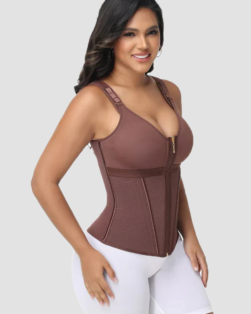 Shapshe® Boned Latex Waist Trainer Vest with Built-in Bra