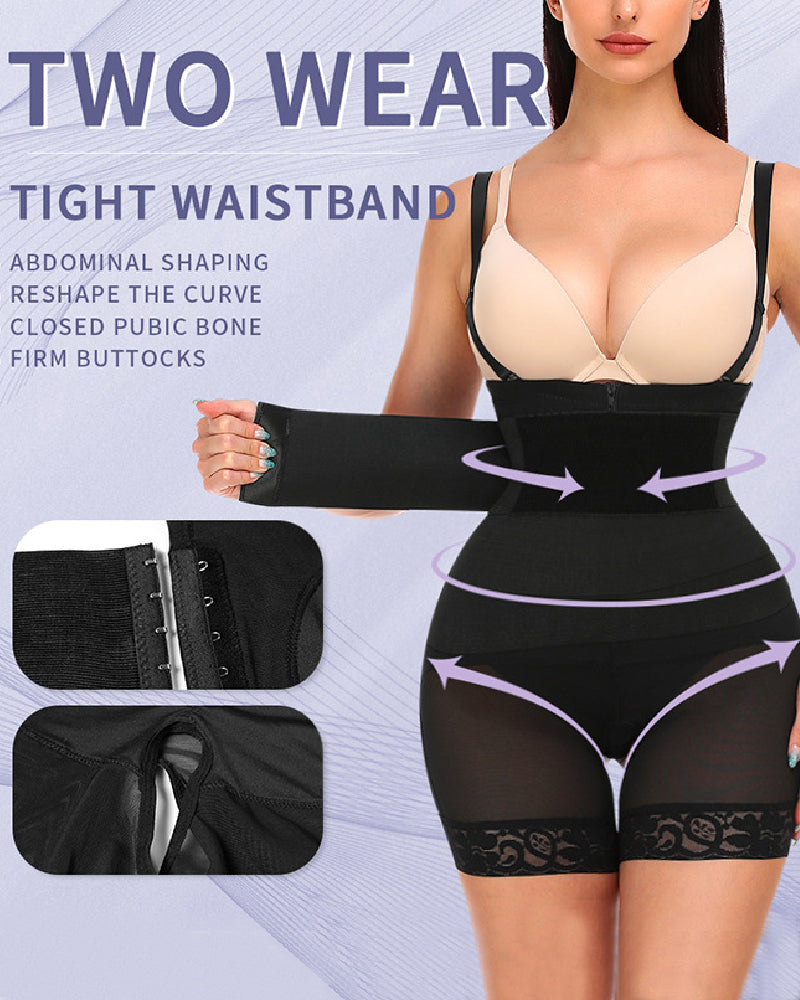 Fajas Colombianas Taillentrainer Bauchweg BBL Shapewear Mit Abnehmbarem Bauchwickel Gürtel