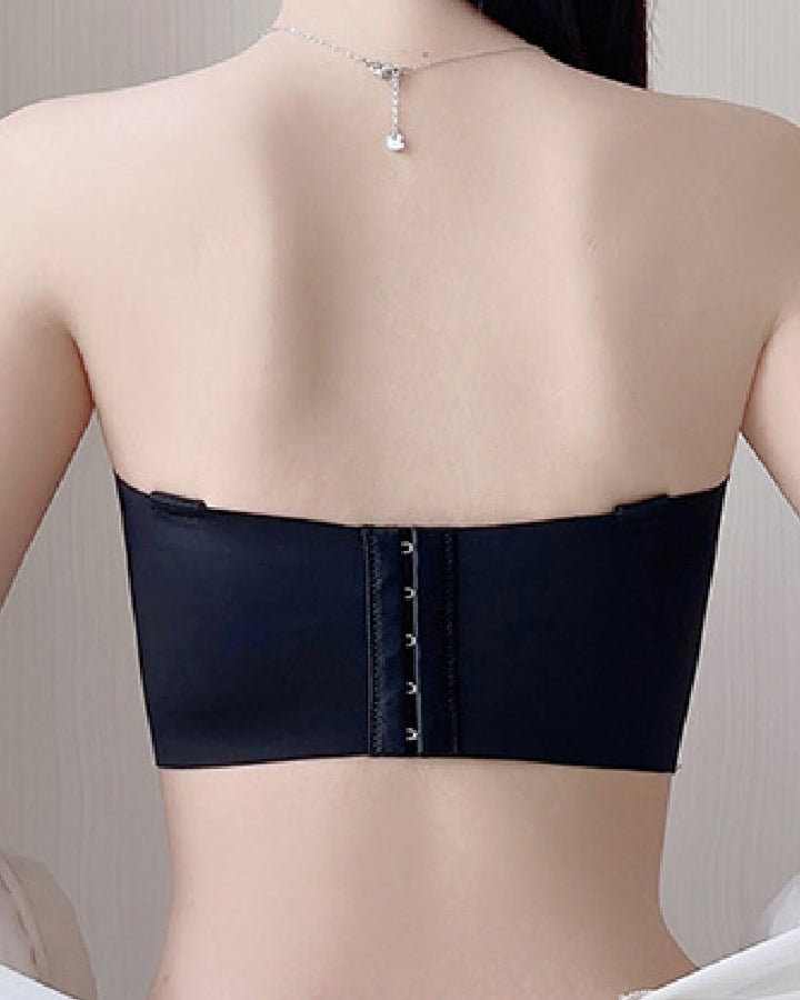 Damen Trägerloser Bandeau Minimizer Dessous Rutschfest Dünne Bügellos BH