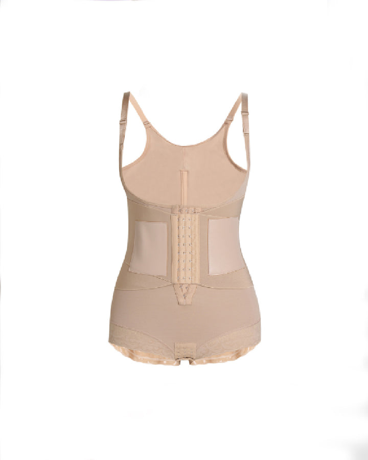 Shapshe® Dünnen Trägern doppelter Bauchweg Shapewear Sanduhr Korsett Spitze Bodysuit