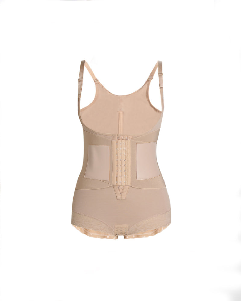 Dünnen Trägern doppelter Bauchweg Shapewear Sanduhr Korsett Spitze Bodysuit